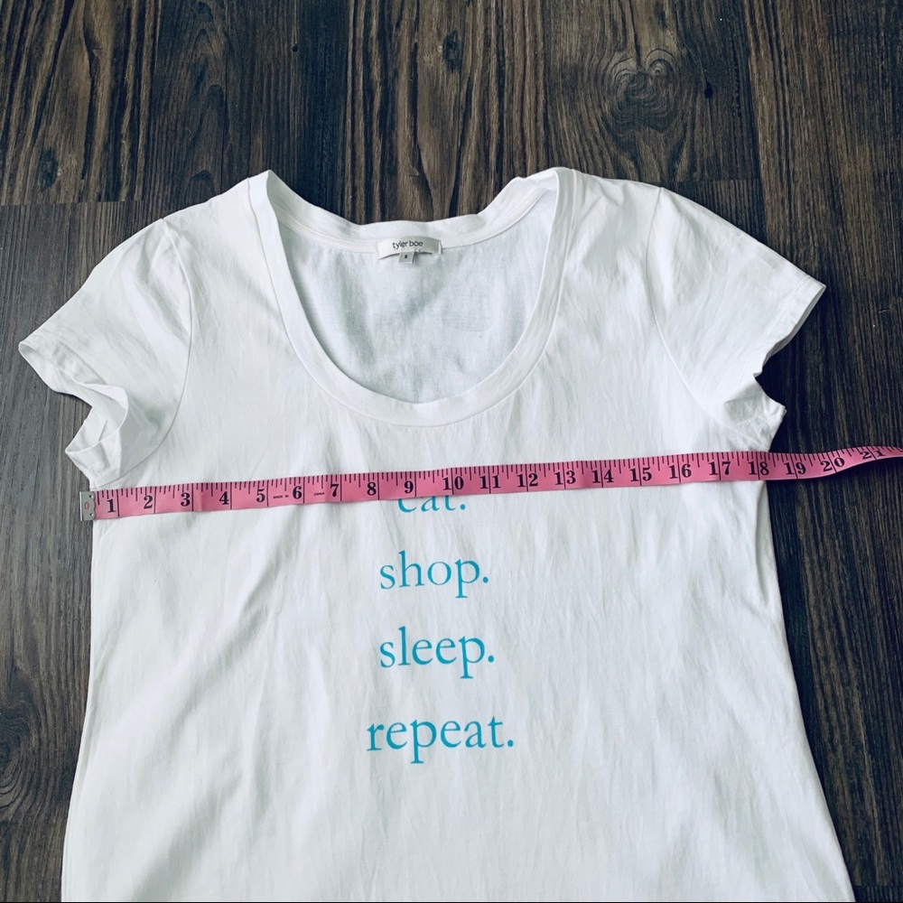 Tyler Boe Graphic T-shirt Eat Shop Sleep Repeat - Picture 9 of 9